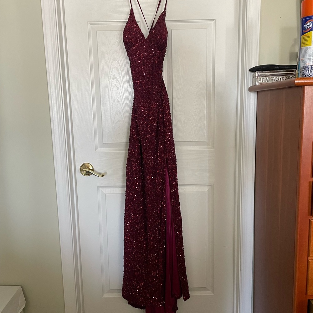 Scala Deep Red Evening Dress